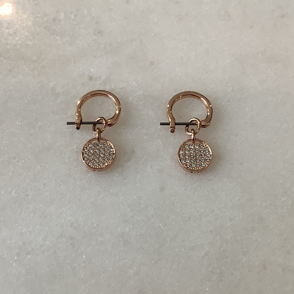 Swarovski Ginger Mini Hoop Pierced Earrings, Brand New